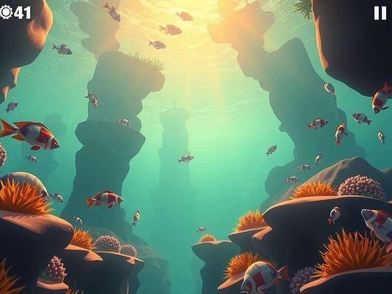 Aqua Explorers gameplay screenshot showing underwater environment